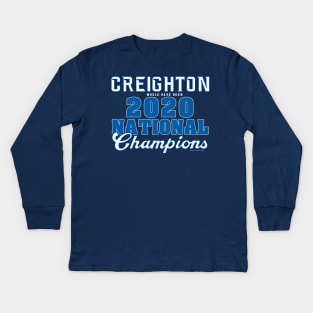 Creighton 2020 NCAA Champs Kids Long Sleeve T-Shirt